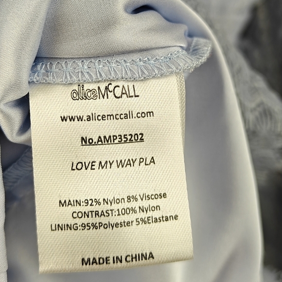 Alice McCall NWOT Love My Way Lace Romper in Pebble Blue size 2 - Picture 15 of 16